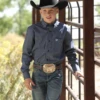 Cinch Cinch Boy's Blue Long Sleeve Shirt -Western Wear-Cinch cinch cinch boys blue long sleeve shirt