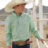 Cinch Cinch Boy's Green Printed Shirt -Western Wear-Cinch cinch cinch boys green printed shirt