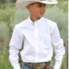 Cinch Cinch Boys Solid White Button Up Shirt