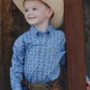 Cinch Cinch Infant Boy's Blue Printed Shirt -Western Wear-Cinch cinch cinch infant boys blue printed shirt