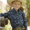 Cinch Cinch Infant Boy's Navy Paisley Shirt -Western Wear-Cinch cinch cinch infant boys navy paisley shirt