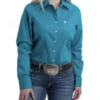 Cinch Cinch Ladies Teal Button Down Shirt -Western Wear-Cinch cinch cinch ladies teal button down shirt