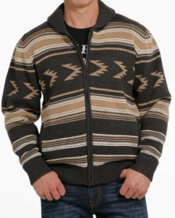Cinch Cinch Men's Aztec Full Zip Sweater