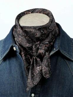 Cinch Cinch Men's Black Patterned Wild Rag