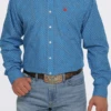 Cinch Cinch Men's Blue Long Sleeve Shirt -Western Wear-Cinch cinch cinch mens blue long sleeve shirt