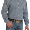 Cinch Cinch Men's Blue Patterned Long Sleeve Shirt 3X