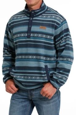 Cinch Cinch Men's Blue Polar Fleece Pullover -Western Wear-Cinch cinch cinch mens blue polar fleece pullover 3