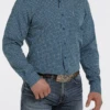 Cinch Cinch Men's Geometric Print Modern Fit Button Down Shirt