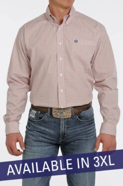 Cinch Cinch Men's Medallion Print Button Down Shirt-BIG SIZES