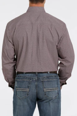Cinch Cinch Men's Purple Geometric Print Button Down Shirt -Western Wear-Cinch cinch cinch mens purple geometric print button dow 1
