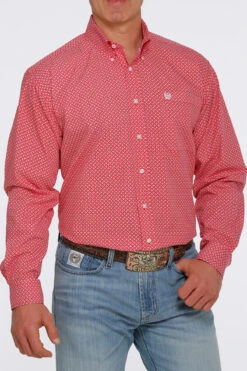 Cinch Cinch Men's Red Patterned Shirt