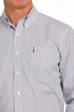 Cinch Cinch Men's White Patterned Shirt -Western Wear-Cinch cinch cinch mens white patterned shirt 2