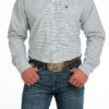 Cinch Cinch Men's White Plaid Shirt -Western Wear-Cinch cinch cinch mens white plaid shirt