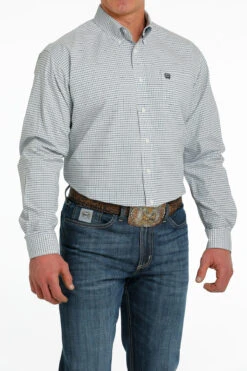 Cinch Cinch Men's White Plaid Shirt -Western Wear-Cinch cinch cinch mens white plaid shirt 2