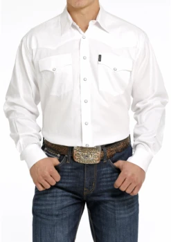 Cinch Cinch Men's White Snap Front Shirt