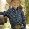 Cinch Cinch Toddler Boy's Navy Paisley Shirt 1 Cinch Cinch Toddler Boy's Navy Paisley Shirt -Western Wear-Cinch cinch cinch toddler boys navy paisley shirt