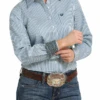 Cinch Cinch Women's Blue Striped Long Sleeve Shirt