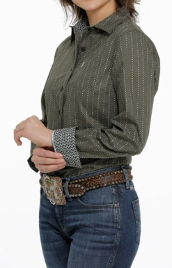 Cinch Cinch Women's Olive Long Sleeve Shirt