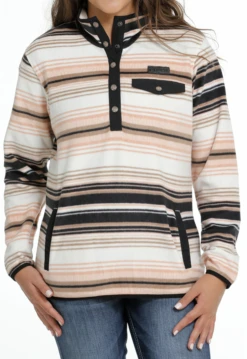 Cinch Cinch Women's Striped Fleece Pullover