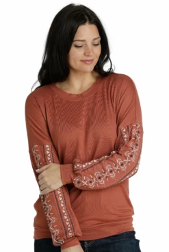 Cinch Cruel Girl Women's Rust Knit Sweater