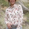 Cinch Cruel Girl Women's Tropical Long Sleeve Shirt