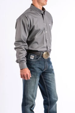 Cinch Men's Grey Button Down Shirt -Western Wear-Cinch cinch mens grey button down shirt 1