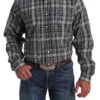 Cinch Men's Plaid Button Down Shirt C4 Size Medium -Western Wear-Cinch cinch mens plaid button down shirt c4 size medium