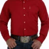 Cinch Men's Red Modern Fit Button Down Shirt -Western Wear-Cinch cinch mens red modern fit button down shirt